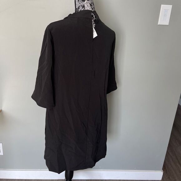 Halston NEW Black Mini Dress Small - Picture 2 of 4